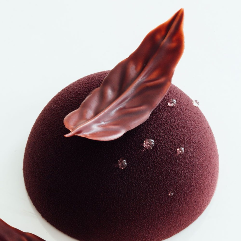 Stålkam för Chokladdekor, Löv 6cm - Martellato