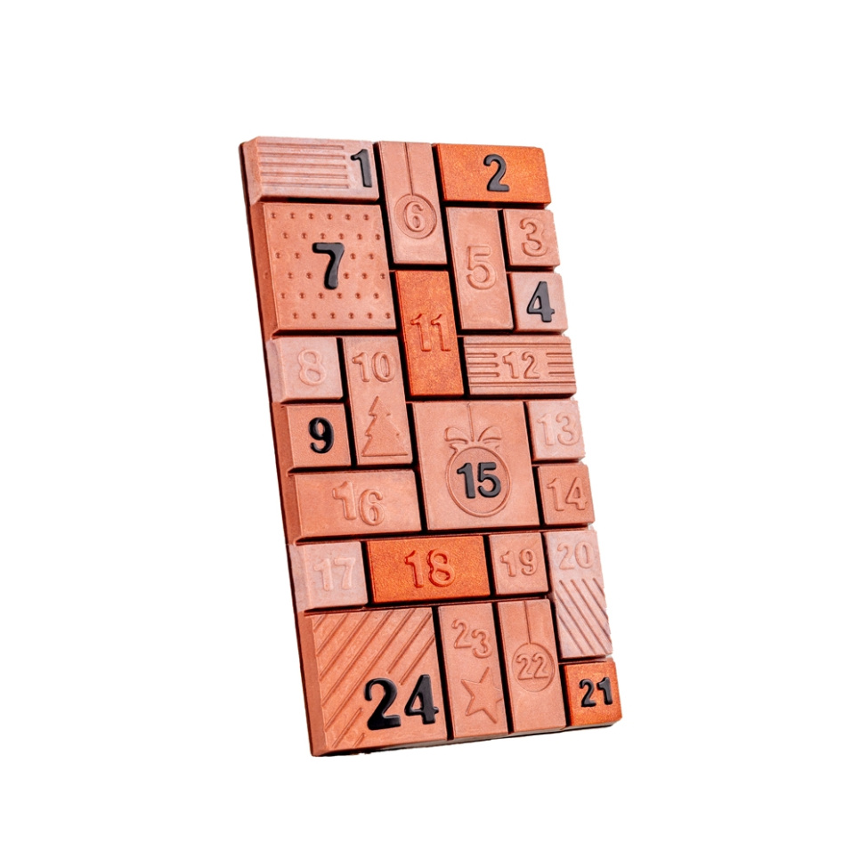 Chokladkakeform Adventskalender med 24 bitar - Martellato