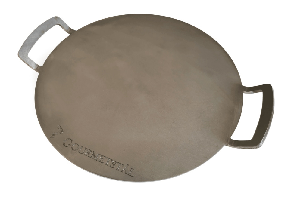 Pizzastål, rund med grepp, 33 cm - Gourmetstål i gruppen Bakning / Bakredskap / Bak- & pizzastenar hos The Kitchen Lab (1783-24436)