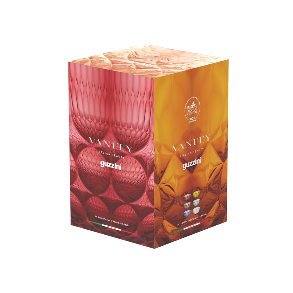 Serveringsskålar i plast, 12 cm, Vanity, 6-pack - Guzzini