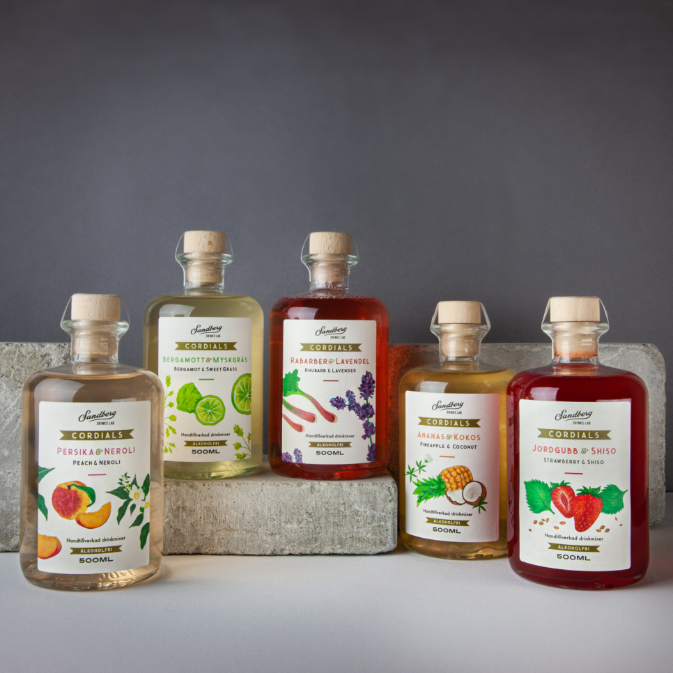 Cordials, Jordgubb & Shiso - Sandberg Drinks Lab