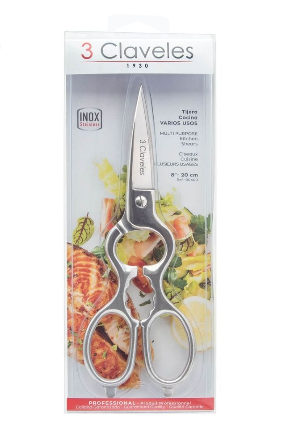 Multifunktionell sax i rostfritt stål - 3 Claveles