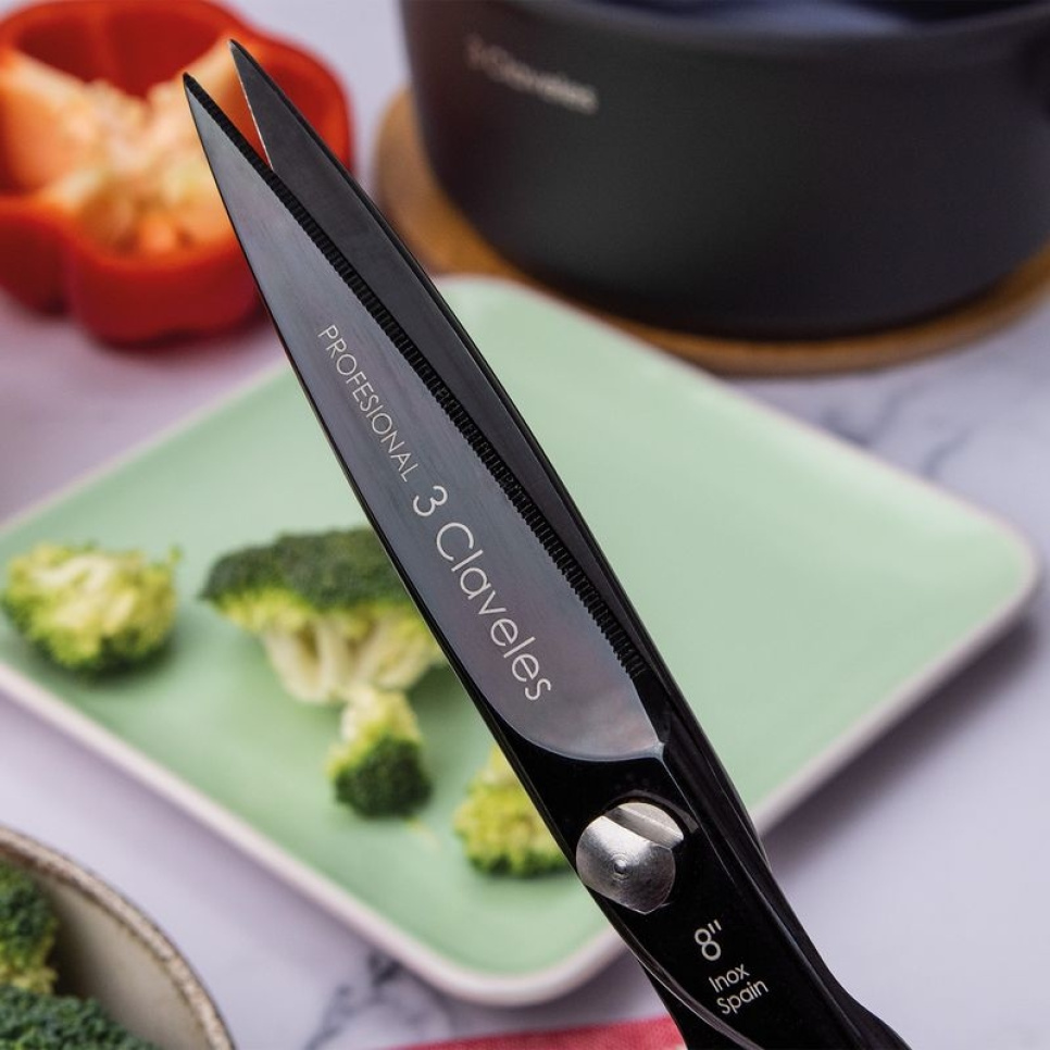Kökssax 20 cm, Chef, svart - 3 Claveles