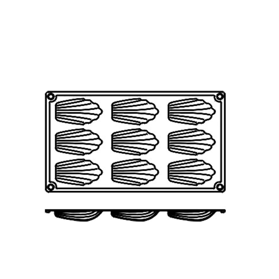 Silikonform FR021, Madeleine 9st - Pavoni