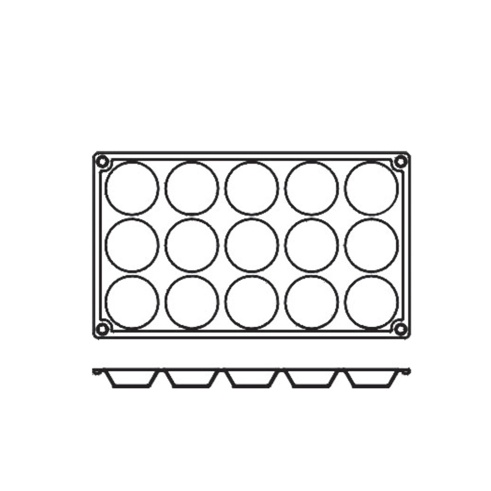 Silikonform FR016, tartlette 15st - Pavoni Silikonform FR016, tartlette 15st - Pavoni