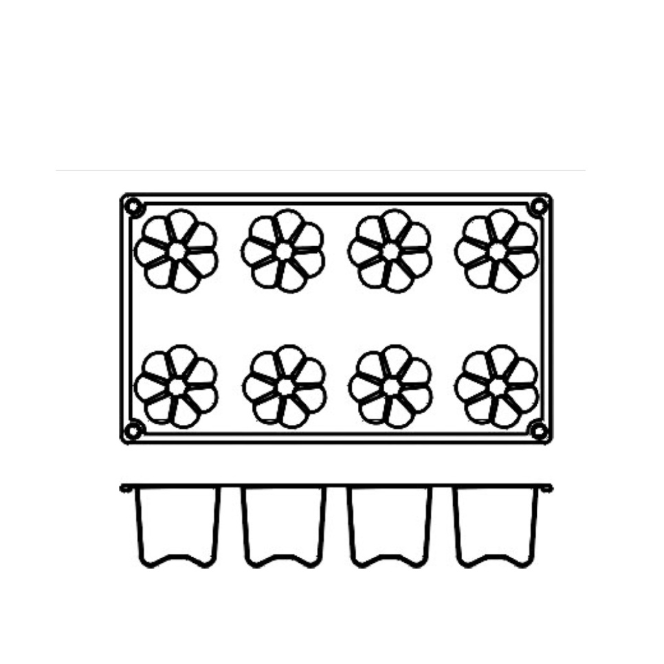 Silikonform FR035, bavarese 15st - Pavoni