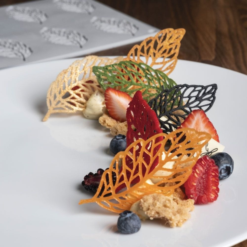 Silikonform för tuile GG028, Fjäder, Gourmand - Pavoni