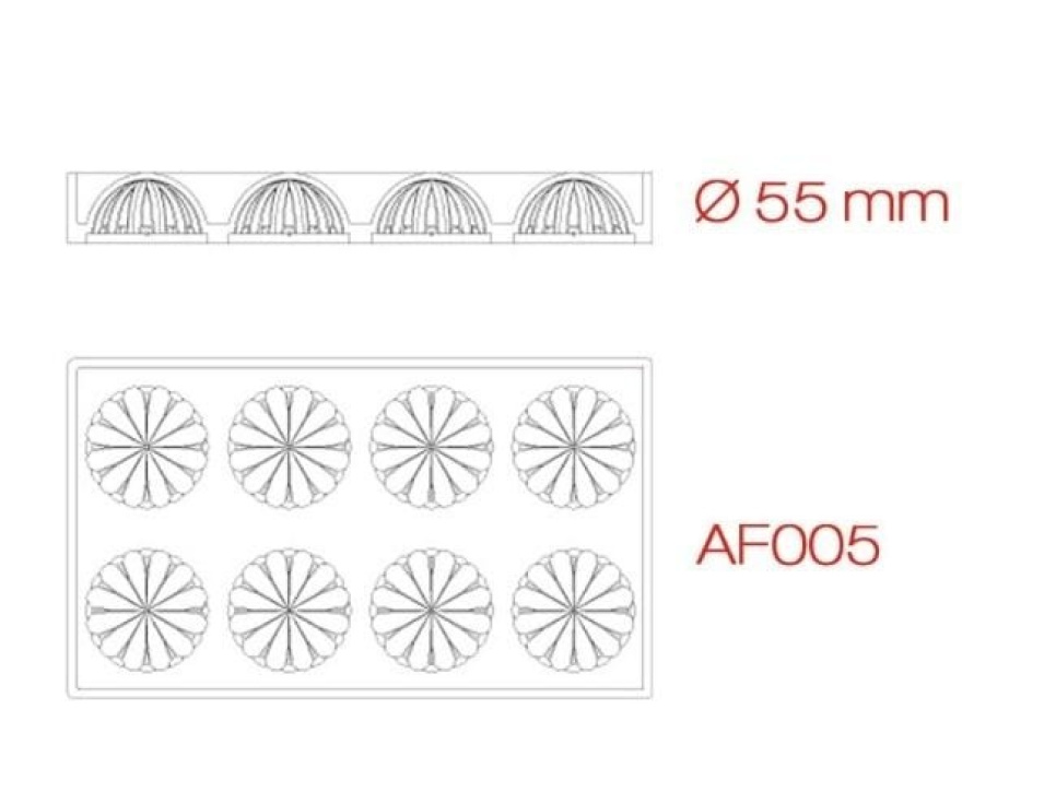Silikonform, PavoDuo, sfär AF005 - Pavoni