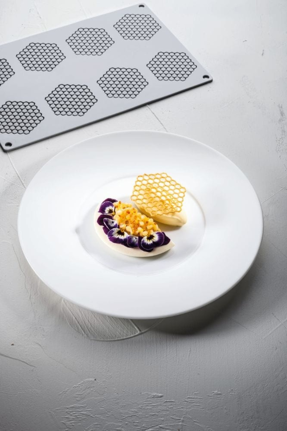 Silikonform för Tuile GG047, Honeycomb, Gourmand - Pavoni