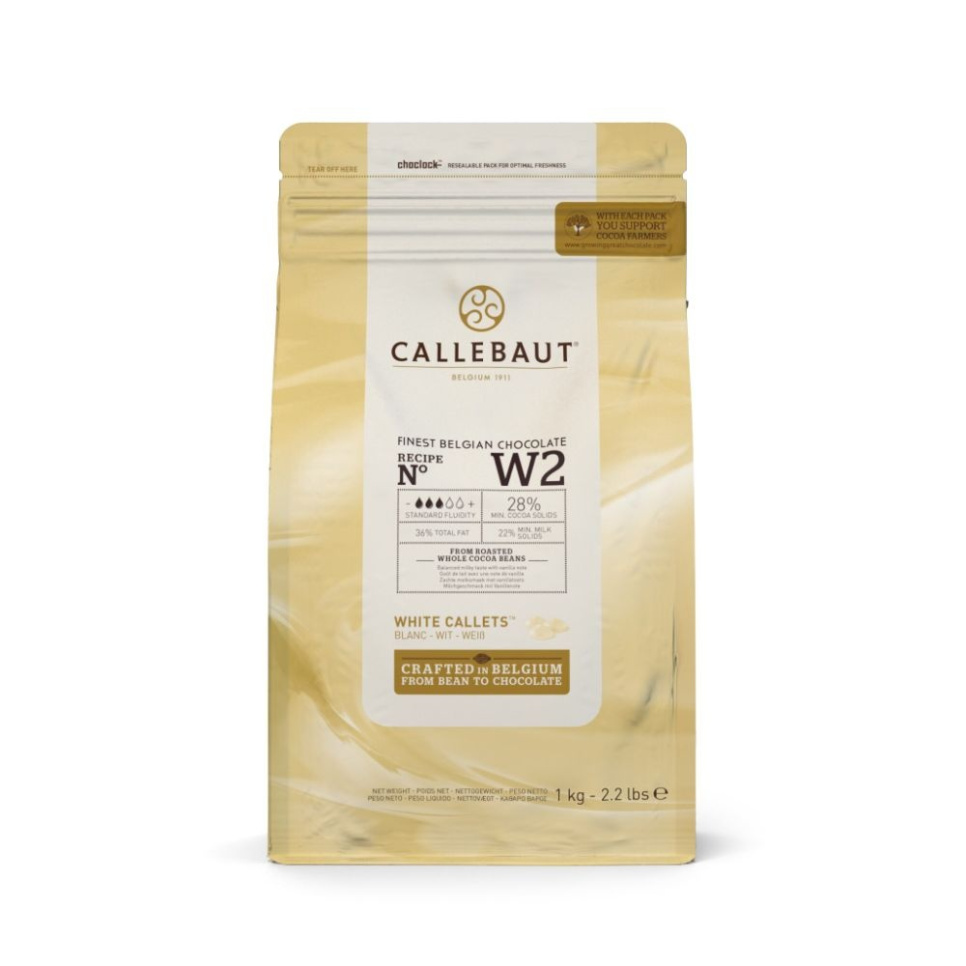 Couverture, vit choklad 28 %, pellets, 1 kg - Callebaut i gruppen Bar & Vin / Barutrustning / Övrig barutrustning hos KitchenLab (1827-25847)