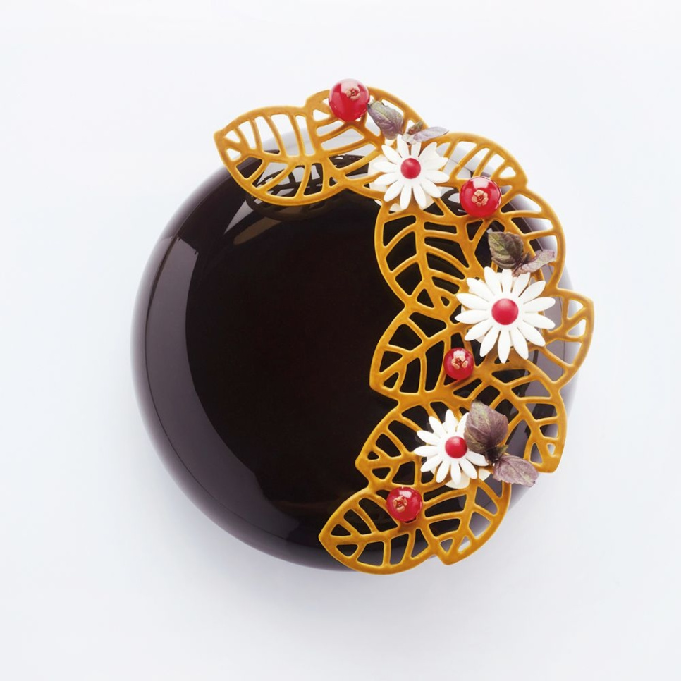 Silikonform för tuile PR001, Löv i krans, Pavodecor - Pavoni