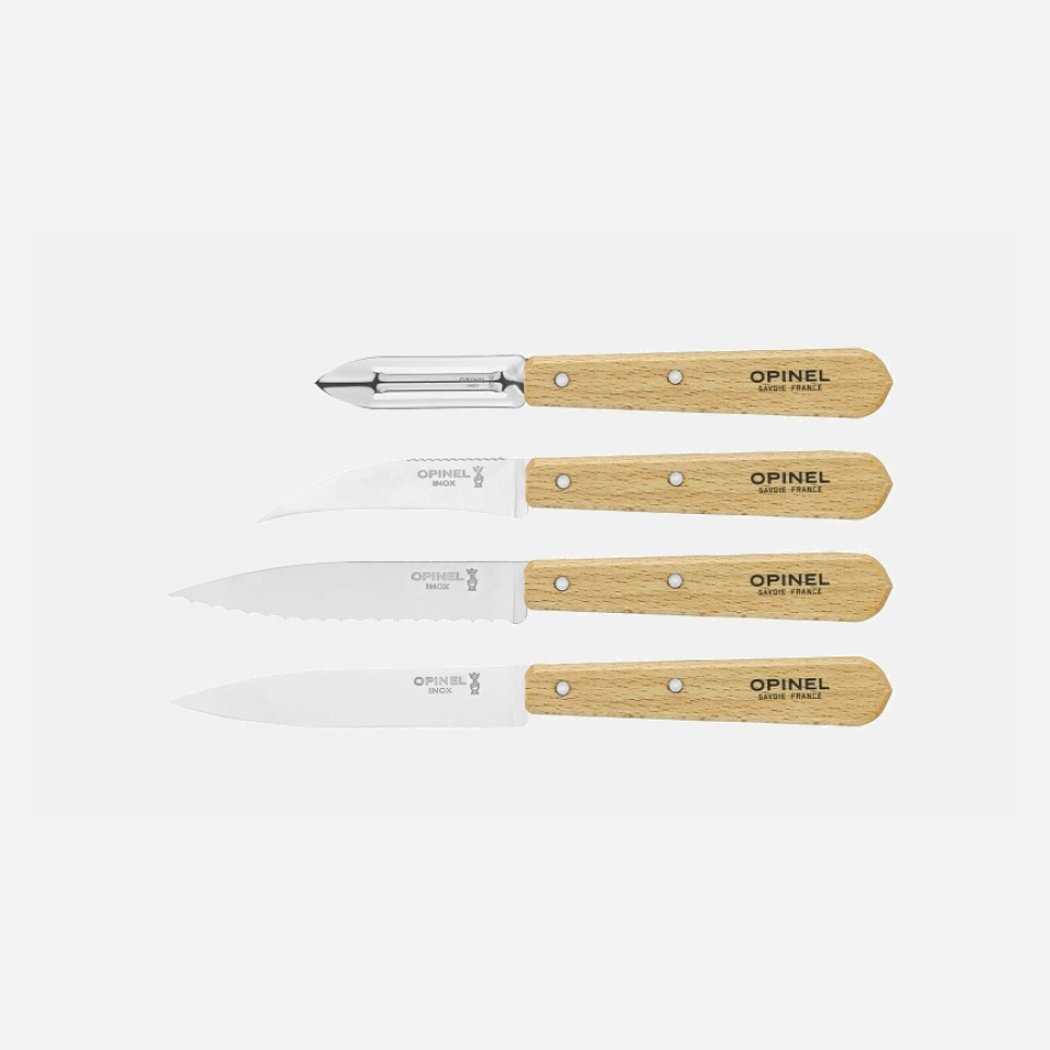Knivset i fyra delar, Natur, Essentials - Opinel Knivset i fyra delar, Natur, Essentials - Opinel
