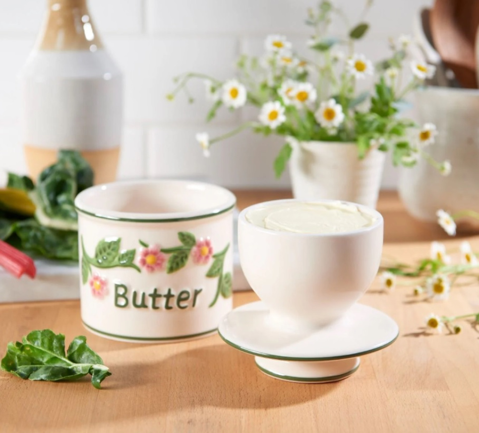 Smörklocka, Floral, handmålad - Butter Bell®