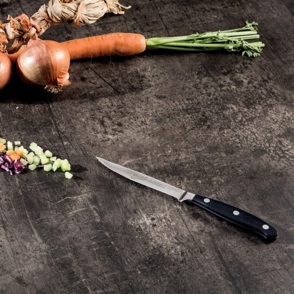 Tandad stekkniv, 11 cm, Adhoc Glossy Svart - Berkel