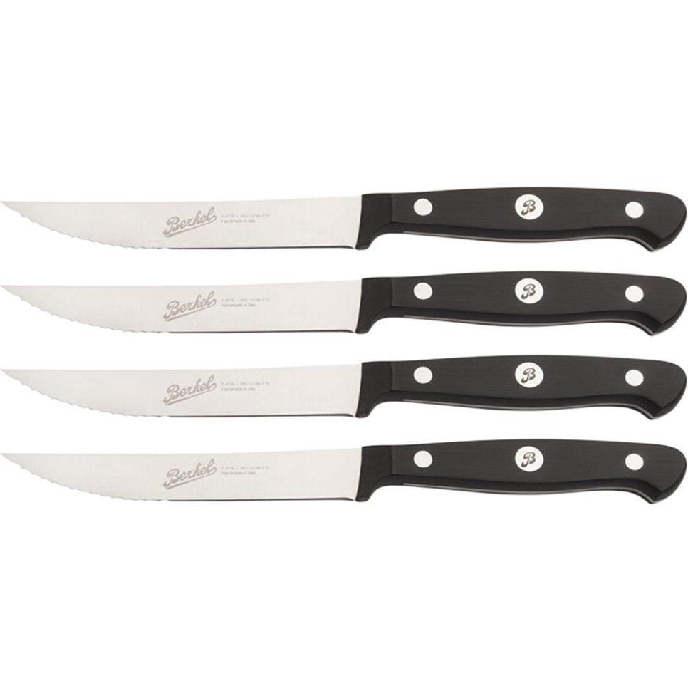 Tandade stekknivar, 4-pack Classic Svart - Berkel i gruppen Matlagning / Köksknivar / Övriga knivar hos KitchenLab (1870-23936)