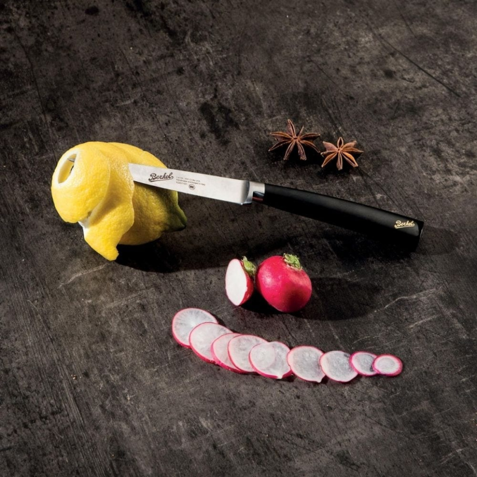 Skalkniv, 11 cm, Elegance Glossy Svart - Berkel