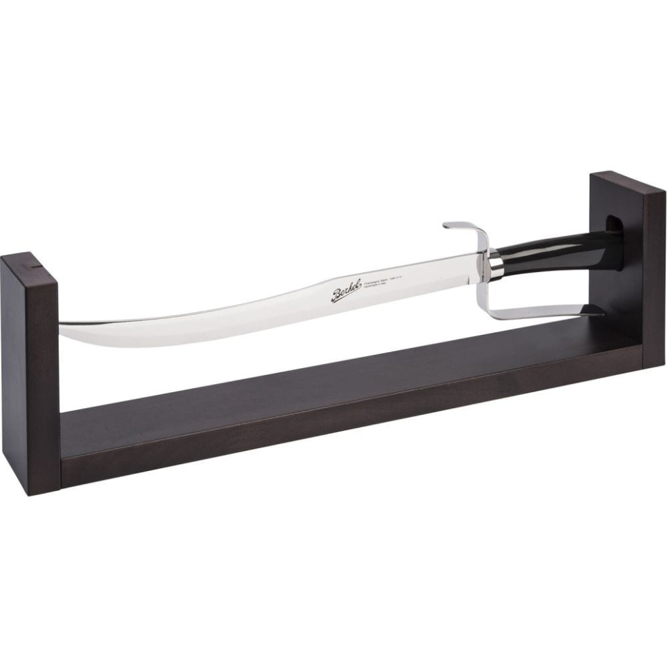 Champagnesabel med trästativ, 52 cm, Elegance Svart Buffelhorn - Berkel i gruppen Bar & Vin / Vintillbehör / Kyparknivar & Vinöppnare hos KitchenLab (1870-24001)