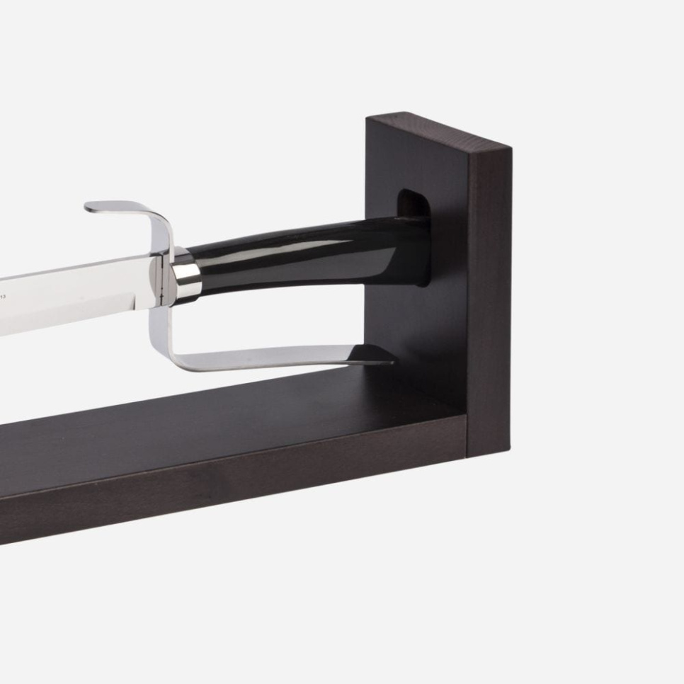 Champagnesabel med trästativ, 52 cm, Elegance Svart Buffelhorn - Berkel Champagnesabel med trästativ, 52 cm, Elegance Svart Buffelhorn - Berkel