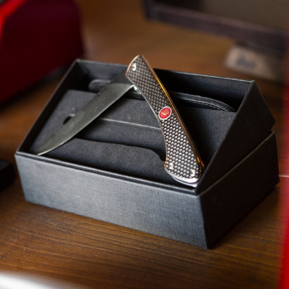 Fällkniv, 12 cm, med polerat titanhandtag - Berkel