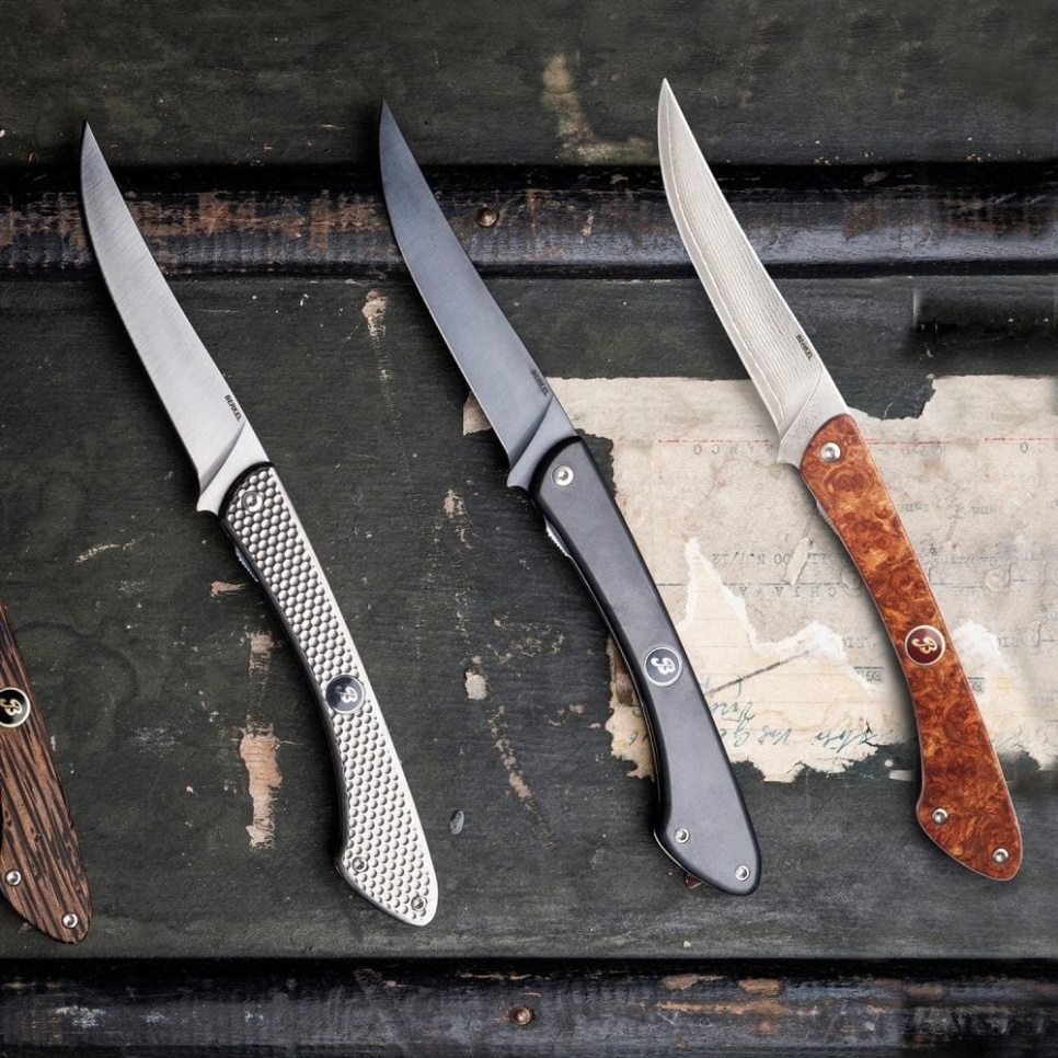 Fällkniv, 12 cm, med mörkt titanhandtag - Berkel Fällkniv, 12 cm, med mörkt titanhandtag - Berkel