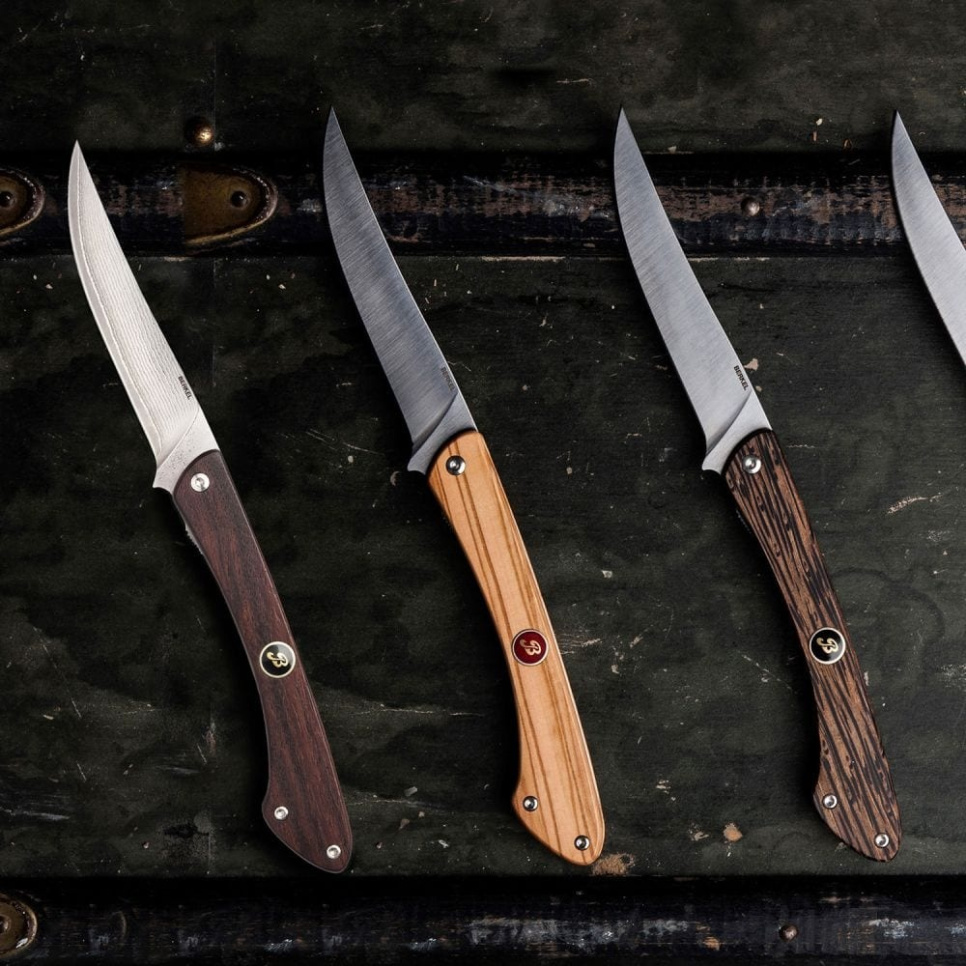 Fällkniv, 12 cm, med handtag i olivträ - Berkel