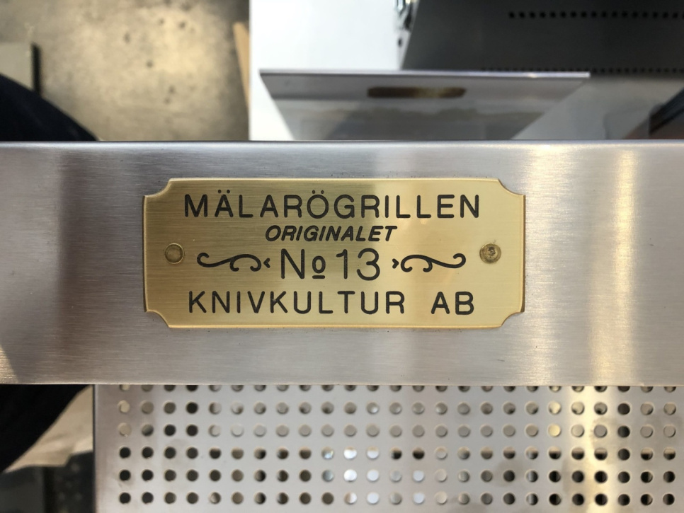 Kolgrill, rostfritt stål - Mälarögrillen