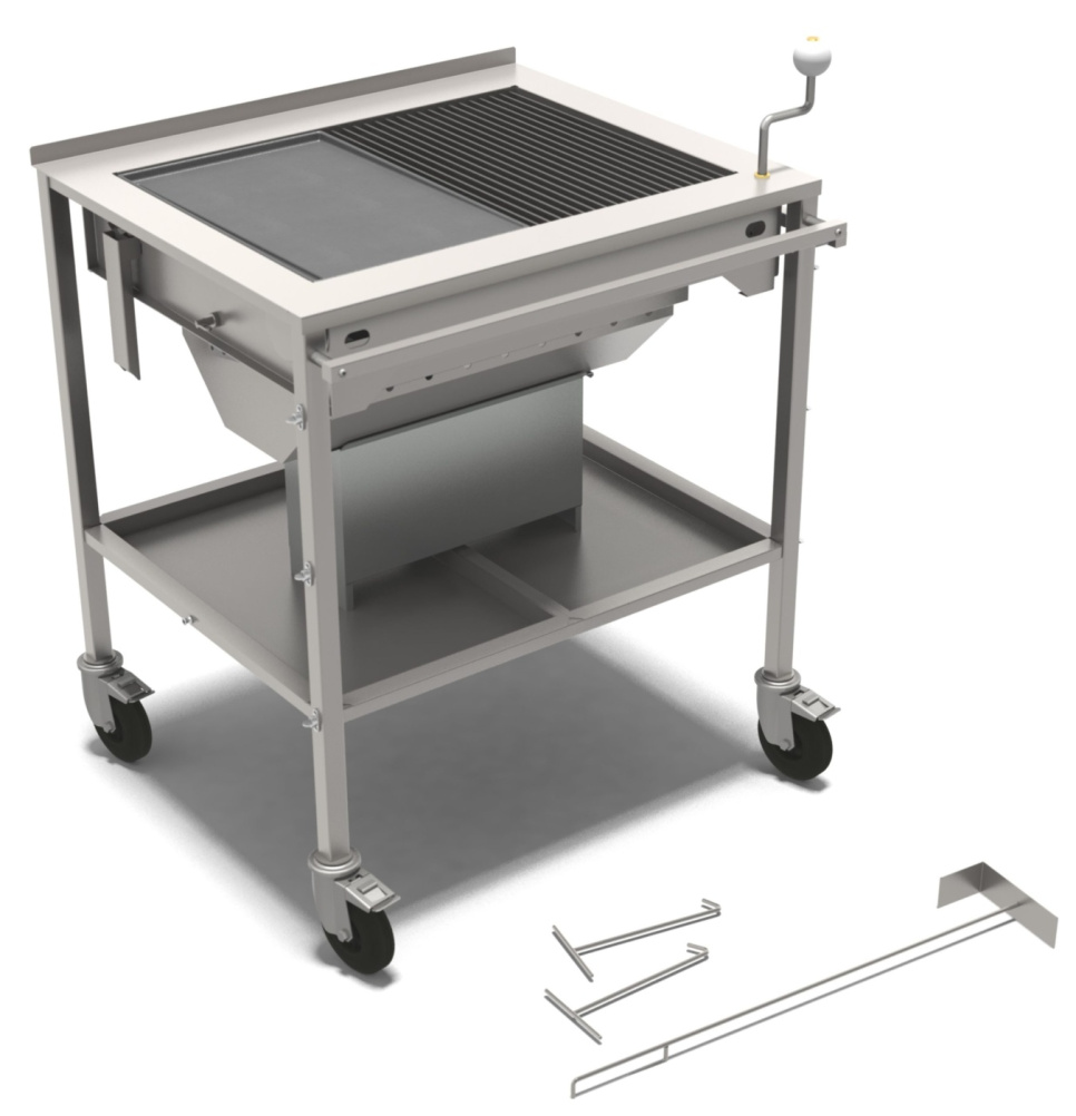 Kolgrill, rostfritt stål - Mälarögrillen