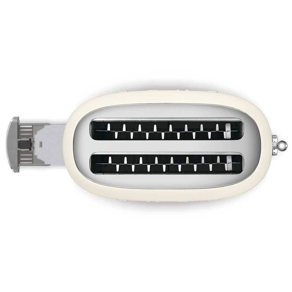 Brödrost, 4 skivor, Långa fack, Creme - Smeg