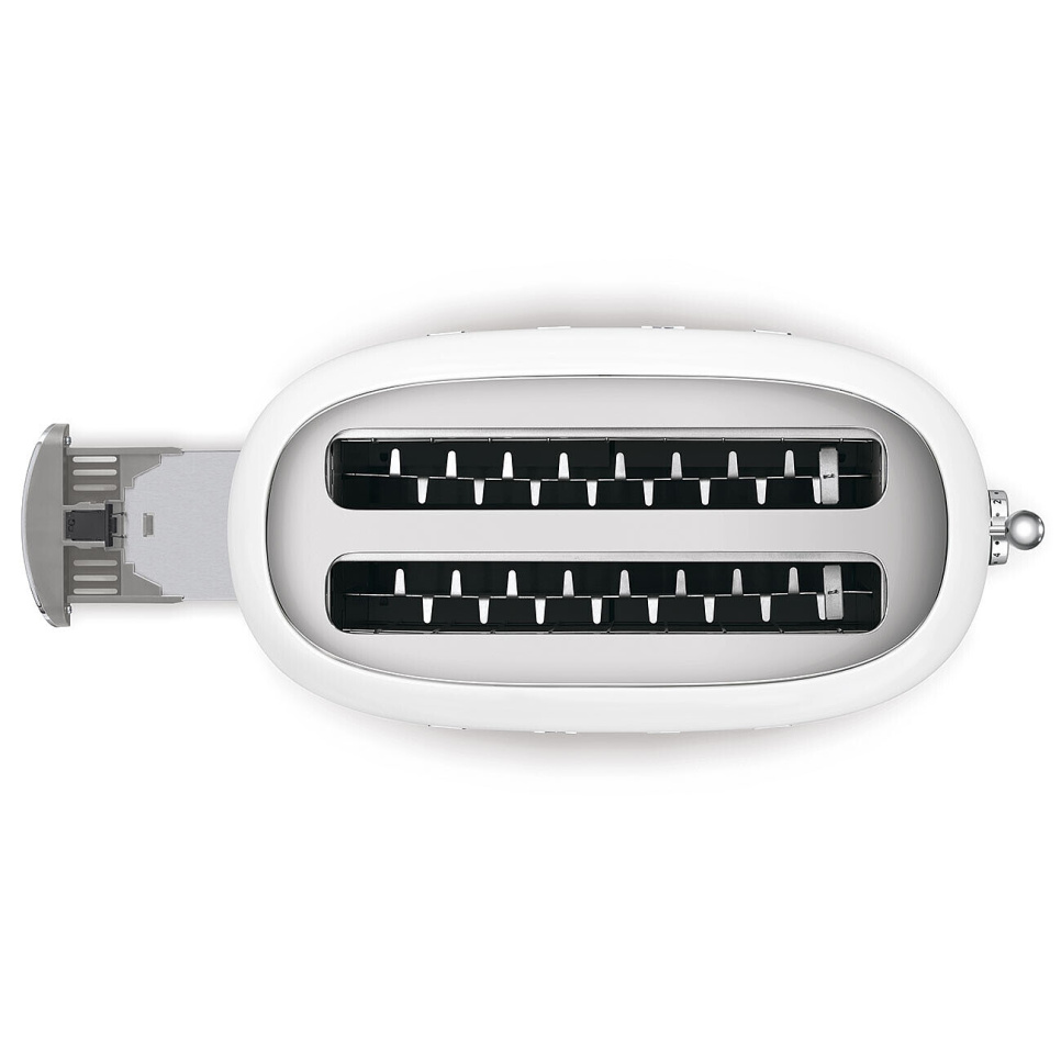 Brödrost, 4 skivor, Långa fack, Vit - Smeg