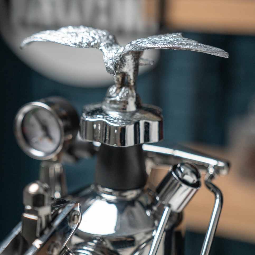 Örn till Retro Manuell Espressomaskin, kromad - La Pavoni