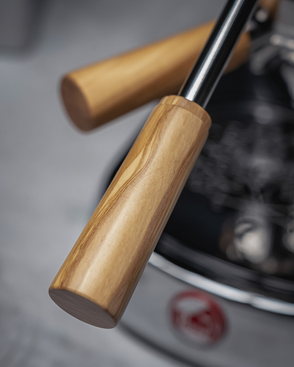 Kit med Knoppar i Olivträ till Retro Manuell Espressomaskin - La Pavoni