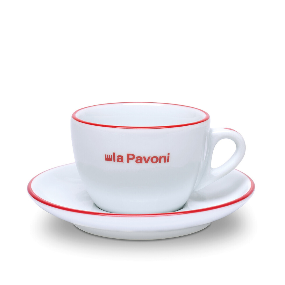 Cappuccinokoppar med fat, 6-pack - La Pavoni i gruppen Te & Kaffe / Kaffetillbehör / Kaffekoppar hos The Kitchen Lab (1984-31496)