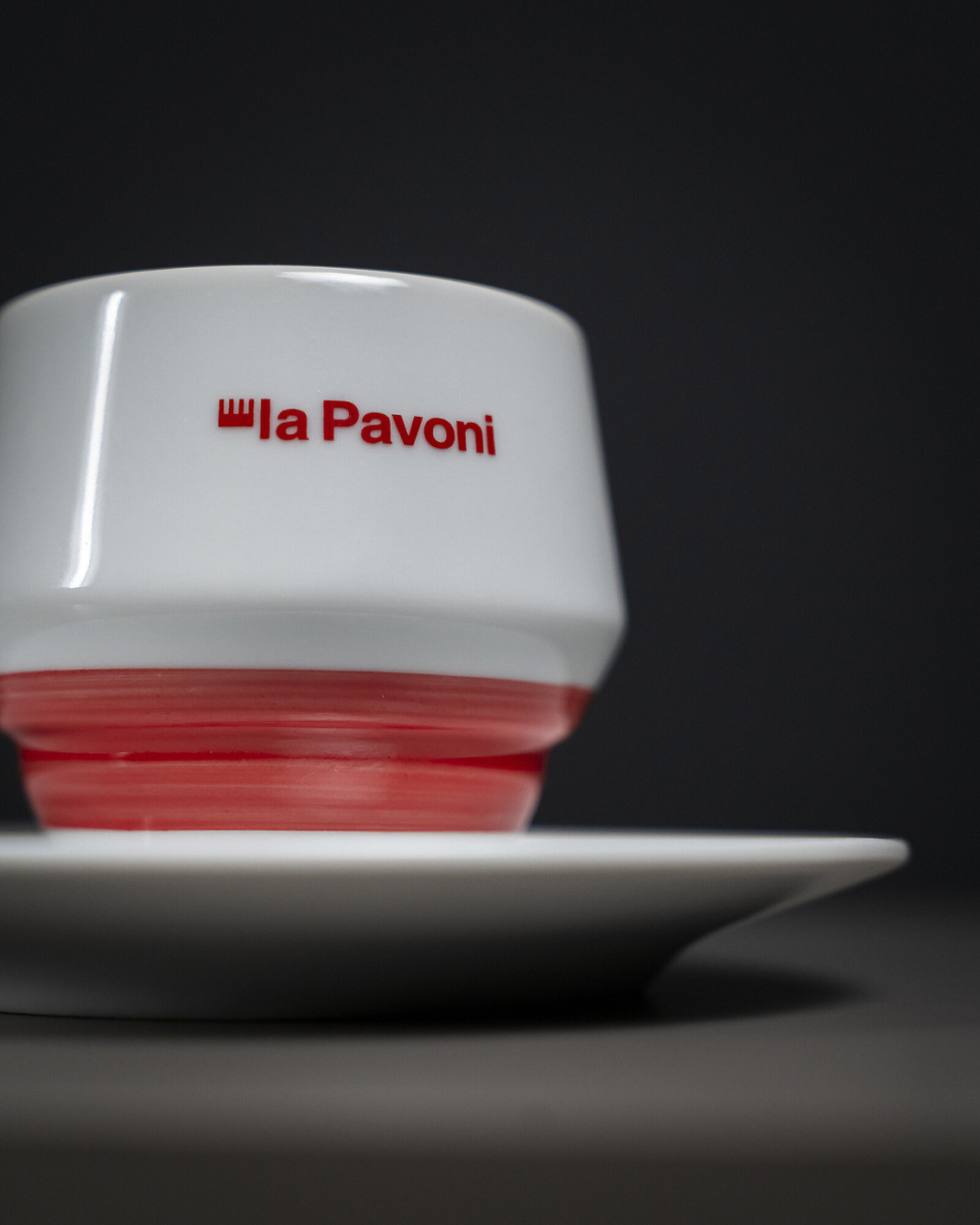 Cappuccinokoppar med fat, 4-pack - La Pavoni