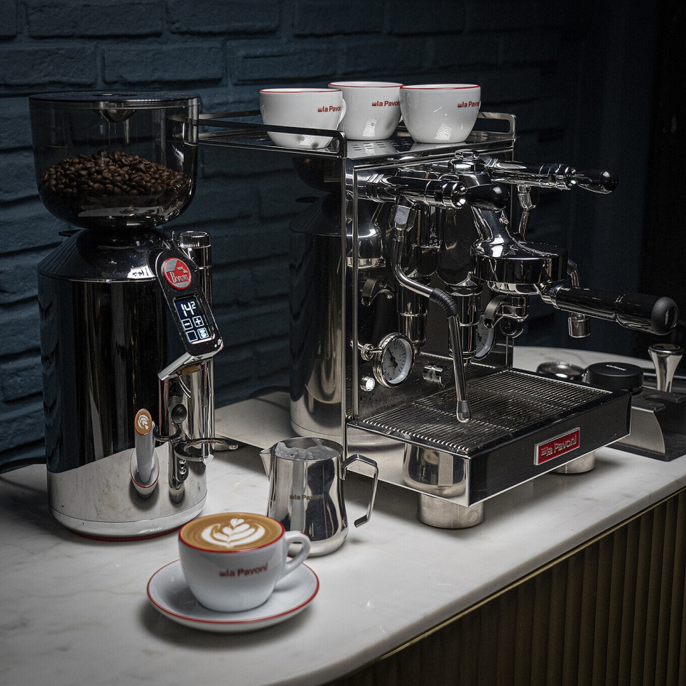 Cappuccinokoppar med fat, 6-pack - La Pavoni