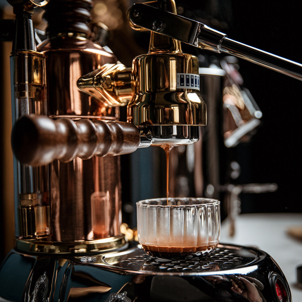 Retro Manuell Espressomaskin, Esperto Edotto, Roséguld - La Pavoni