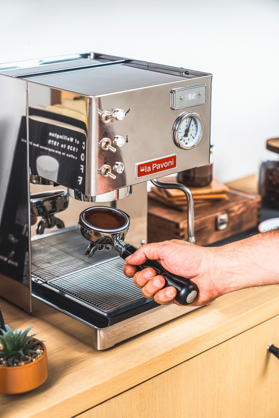 Espressomaskin Casa Bar Pid, Krom - La Pavoni