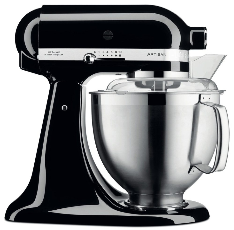 Köksassistent, Artisan 5KSM185PS, Onyx Black - KitchenAid i gruppen Köksmaskiner / Blanda & Hacka / Assistenter hos KitchenLab (2069-26681)