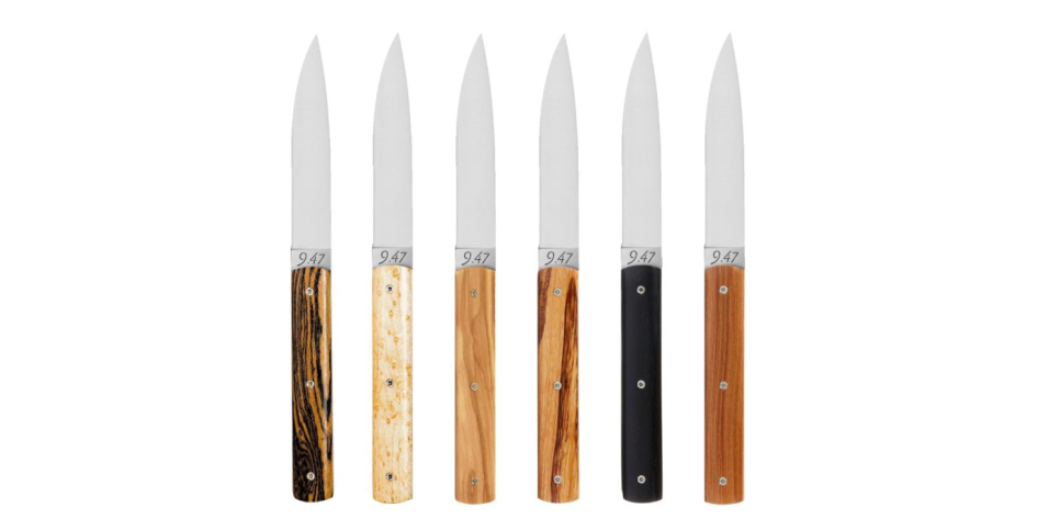 Köttkniv 9.47, mixat träslag, 6-pack - Perceval i gruppen Dukning / Bestick / Knivar hos The Kitchen Lab (2175-33058)