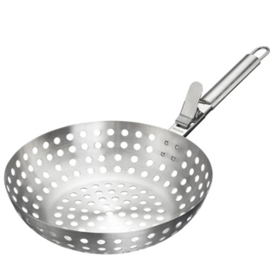 Perforerad grillkorg i rostfritt stål med avtagbart handtag, 28 cm - Westmark i gruppen Grillar, Spisar & Ugnar / Grilltillbehör / Grillgaller hos The Kitchen Lab (2190-32122)