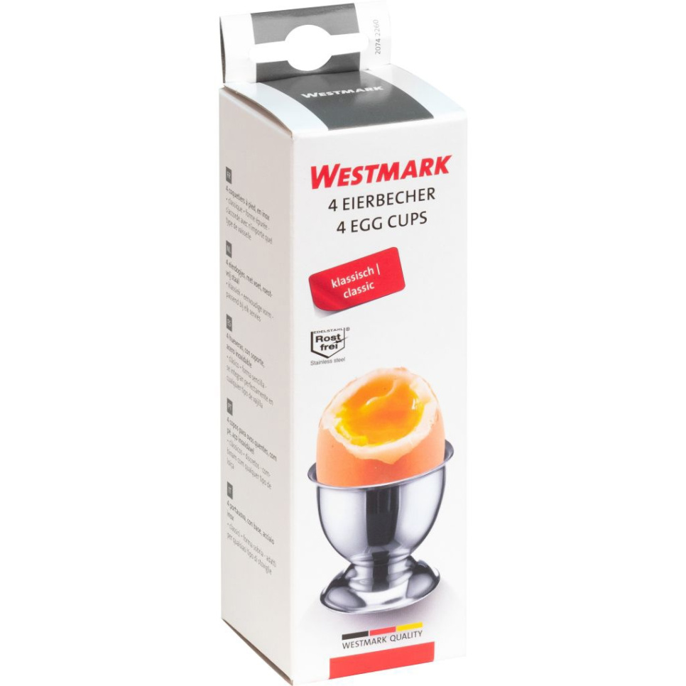Äggkopp i rostfritt stål, 4-pack - Westmark
