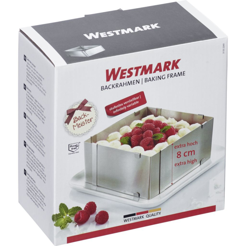 Justerbar fyrkantig anslagsring, 8 cm - Westmark