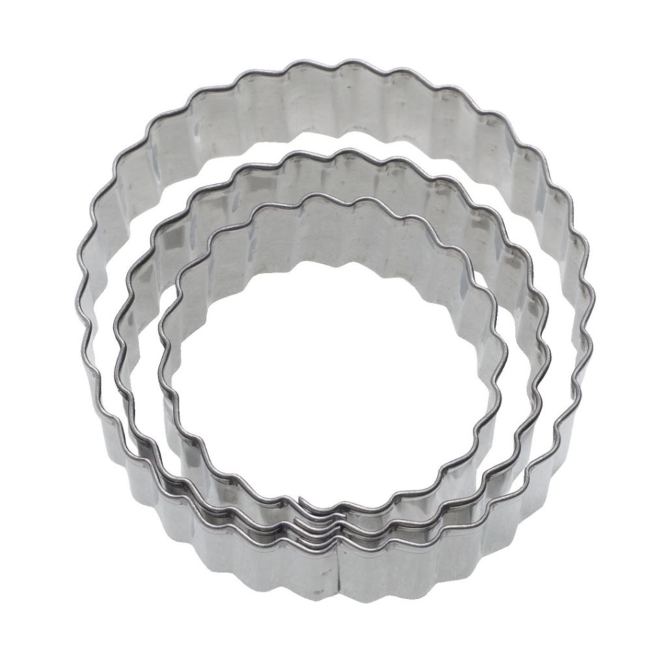 Pepparkaksform, Rund vågig, 4, 5 och 6 cm, 3-pack - Westmark i gruppen Bakning / Bakredskap / Utskärare & stansringar hos The Kitchen Lab (2190-32193)