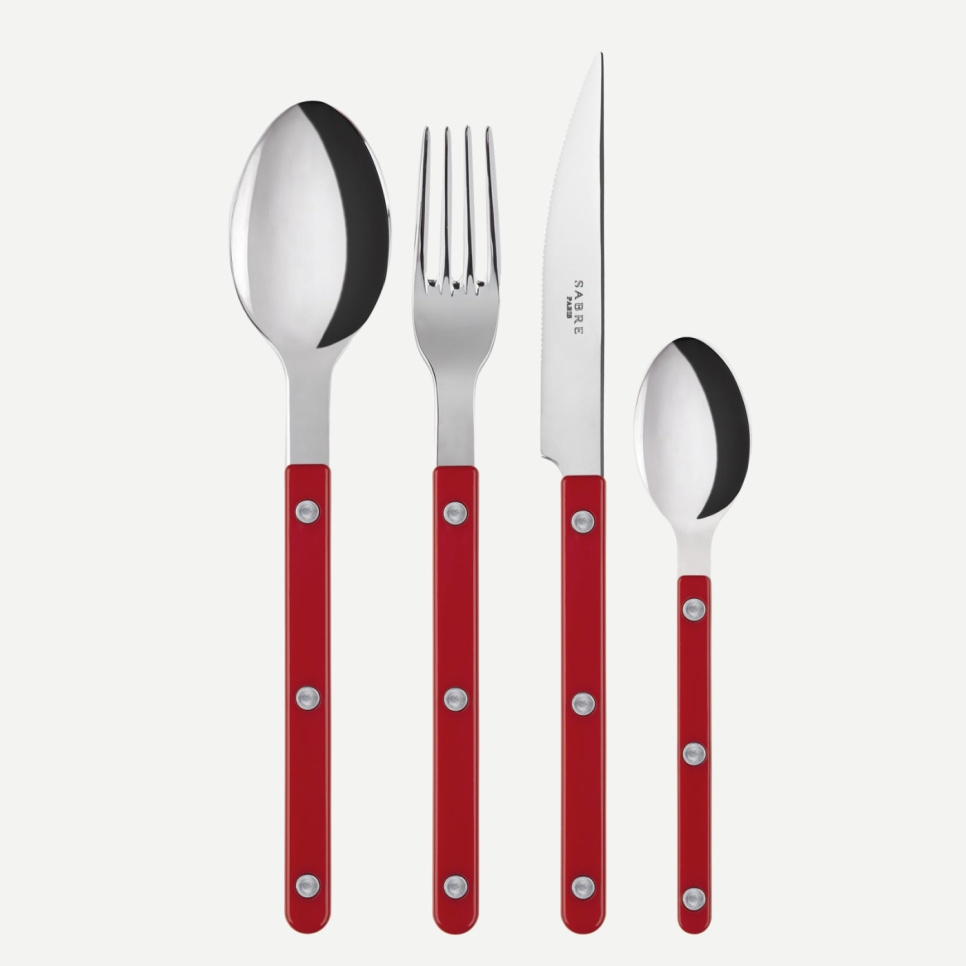 Bestickset, 4 delar, Bistrot, Red - Sabre Paris i gruppen Dukning / Bestick / Bestickset hos The Kitchen Lab (2195-30339)