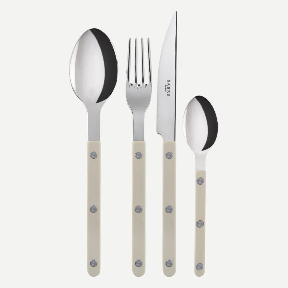 Bestickset, 4 delar, Bistrot, Light Kaki - Sabre Paris i gruppen Dukning / Bestick / Bestickset hos The Kitchen Lab (2195-30343)