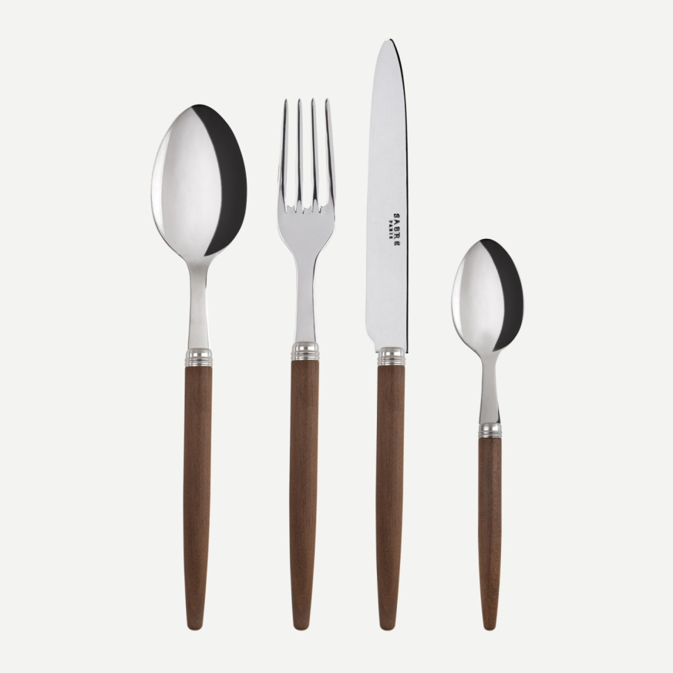 Bestickset, 4 delar, Jonc, Dark Wood- Sabre Paris i gruppen Dukning / Bestick / Bestickset hos The Kitchen Lab (2195-30361)