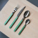 Bestickset, 24 delar, Bistrot Pearly, Garden green - Sabre Paris