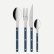 Bestickset, 24 delar, Bistrot Pearly, Steel blue - Sabre Paris