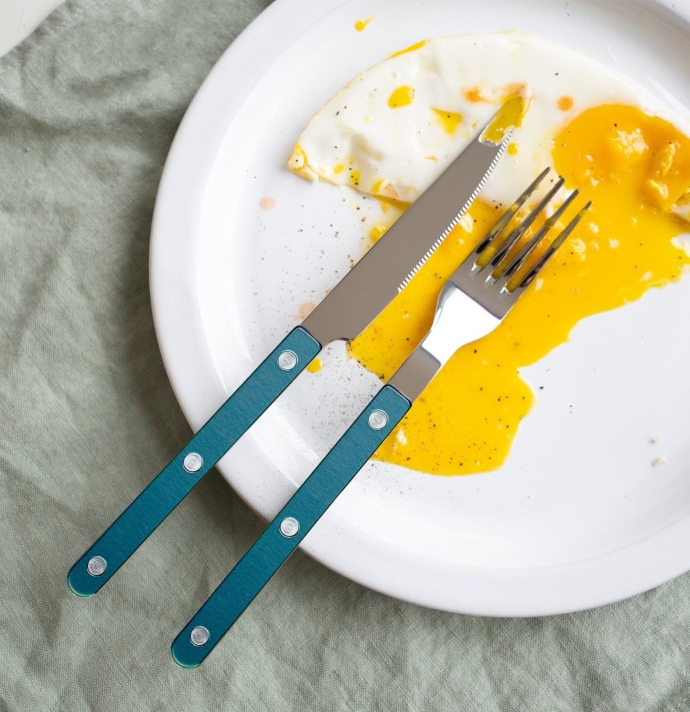 Bestickset, 24 delar, Bistrot Pearly, Turquoise - Sabre Paris