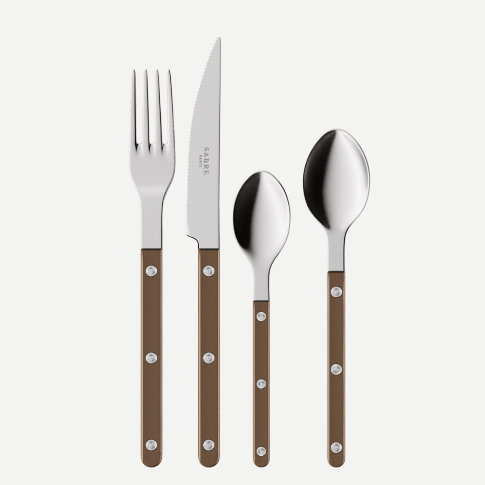 Bestickset, 4 delar, Bistrot Pearly, Brown - Sabre Paris i gruppen Dukning / Bestick / Bestickset hos The Kitchen Lab (2195-32351)