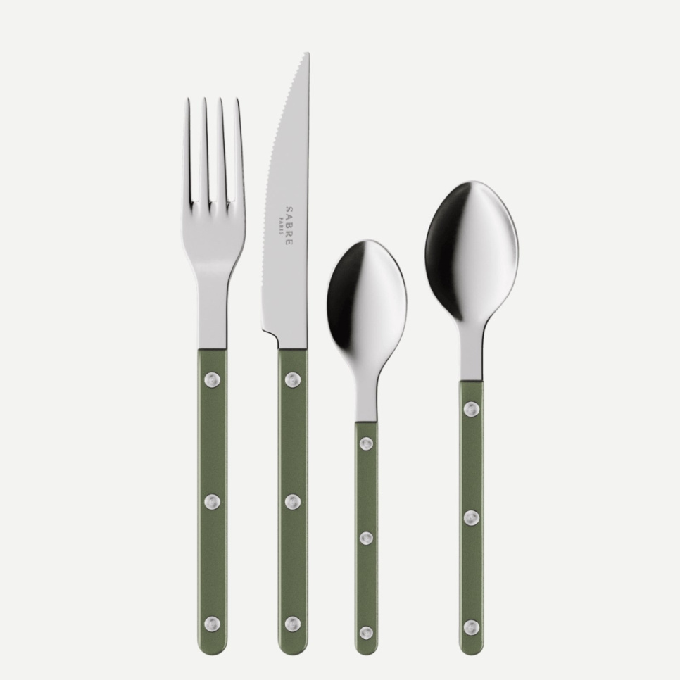 Bestickset, 4 delar, Bistrot Pearly, Dark green - Sabre Paris i gruppen Dukning / Bestick / Bestickset hos The Kitchen Lab (2195-32353)
